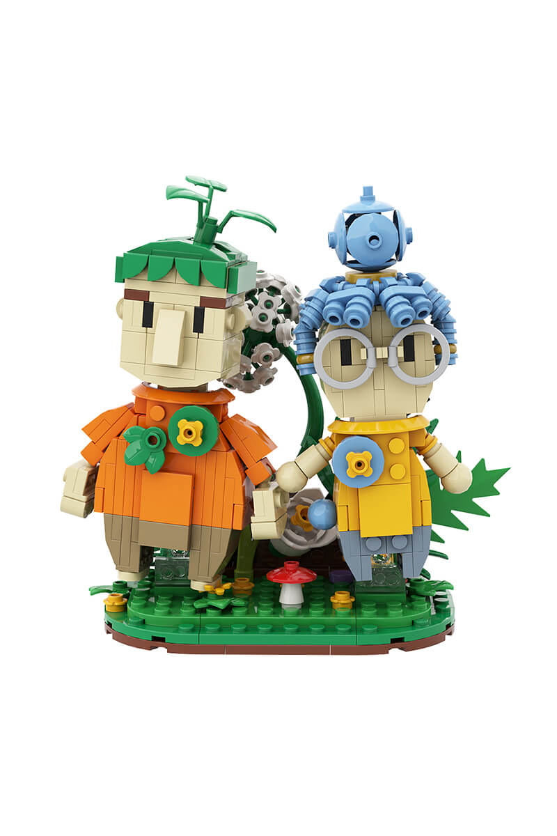 It Takes Two Cody& May Puppet with Garden MOC Building Block