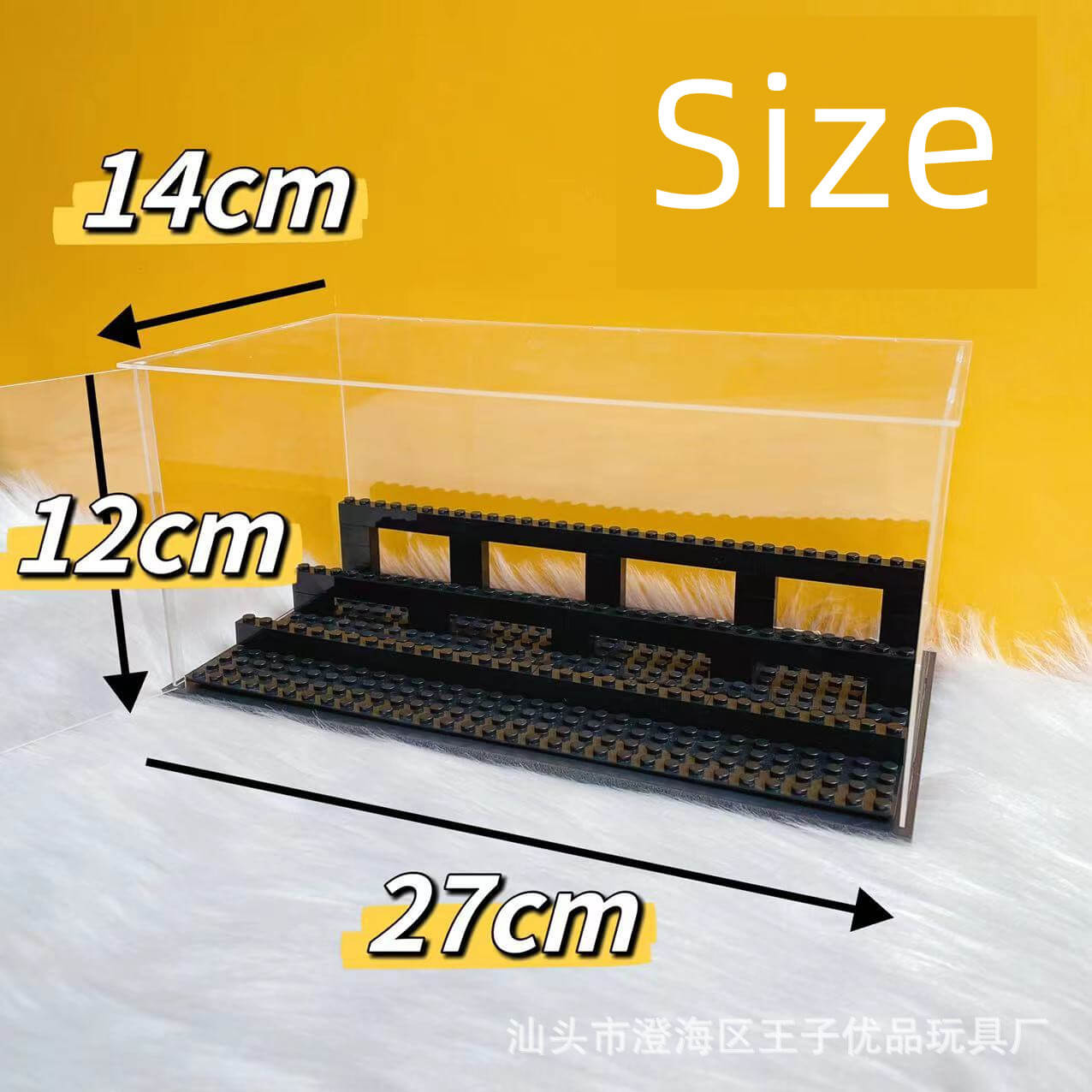 Display Case With Step For Minifigures/ Brickheadz Display Building Blocks |MocPixel Display Case With Step For Minifigures/ Brickheadz Display Building Blocks |MocPixel - Black Lego Block Sets Alternative
