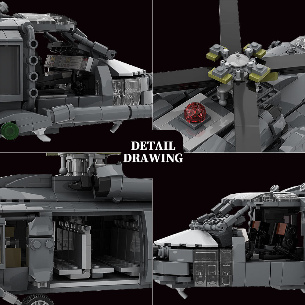 1213PCS MH-60L pave hawk MOC Building Block Bricks |MocPixel 1213PCS MH-60L pave hawk MOC Building Block Bricks |MocPixel - Default Title Lego Block Sets Alternative