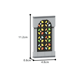 44PCS Stained Glass Window MOC Building Block Bricks |MocPixel replace to lego MOC-152150
