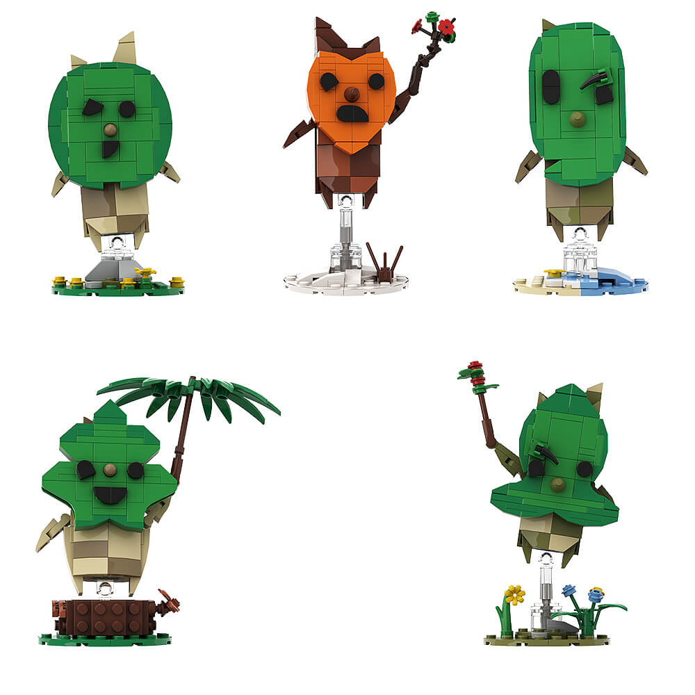 Korok Yahaha-Zelda Series 2 MOC Building Block Bricks |MocPixel Korok Yahaha-Zelda Series 2 MOC Building Block Bricks |MocPixel - 5 Sets Combo Lego Block Sets Alternative