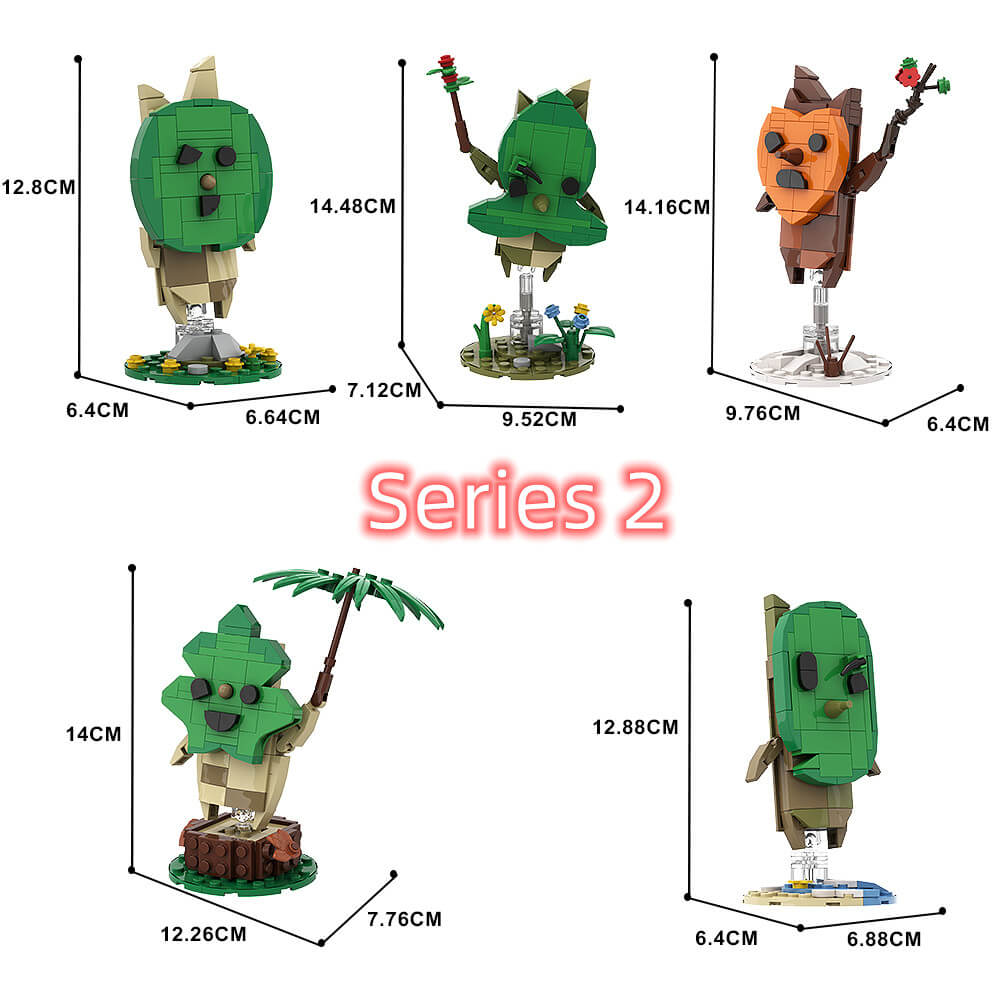 Korok Yahaha-Zelda Series 1&2 MOC Building Block Bricks |MocPixel Korok Yahaha-Zelda Series 1&2 MOC Building Block Bricks |MocPixel - 5 Kits - Series 2 Lego Block Sets Alternative
