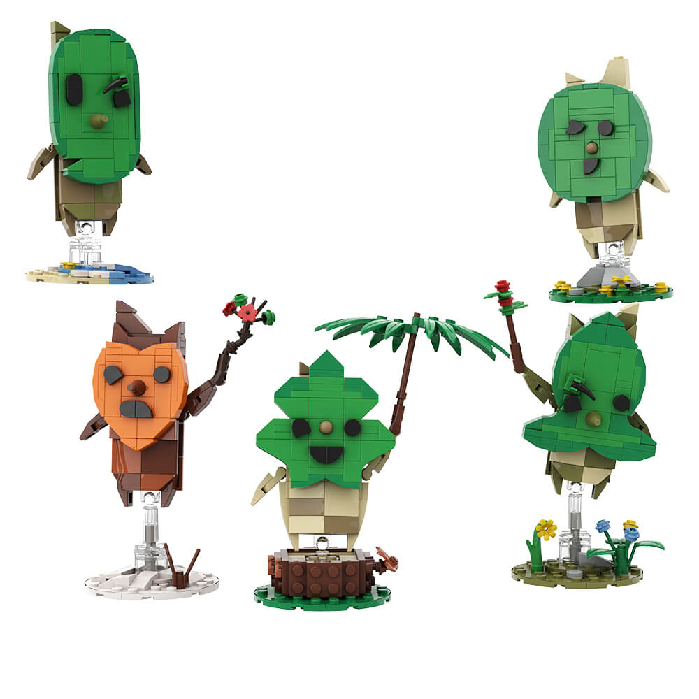 Korok Yahaha-Zelda Series 2 MOC Building Block Bricks |MocPixel Korok Yahaha-Zelda Series 2 MOC Building Block Bricks |MocPixel - 5 Sets Combo Lego Block Sets Alternative