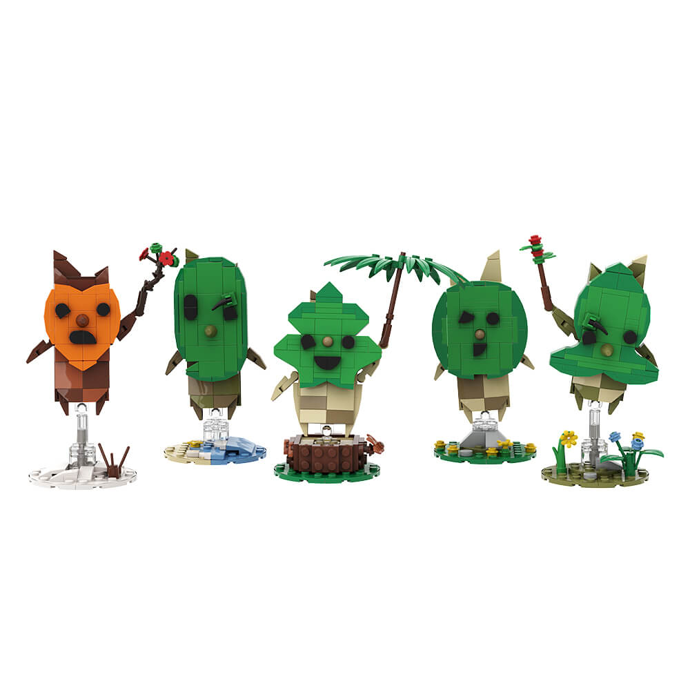 Korok Yahaha-Zelda Series 2 MOC Building Block Bricks |MocPixel Korok Yahaha-Zelda Series 2 MOC Building Block Bricks |MocPixel - 5 Sets Combo Lego Block Sets Alternative