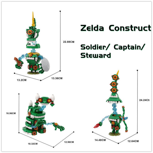 Soldier /Captain / Steward Construct - Zelda MOC Building Block Bricks |MocPixel Soldier /Captain / Steward Construct - Zelda MOC Building Block Bricks |MocPixel - 3*Constructs Combo Lego Block Sets Alternative 1002