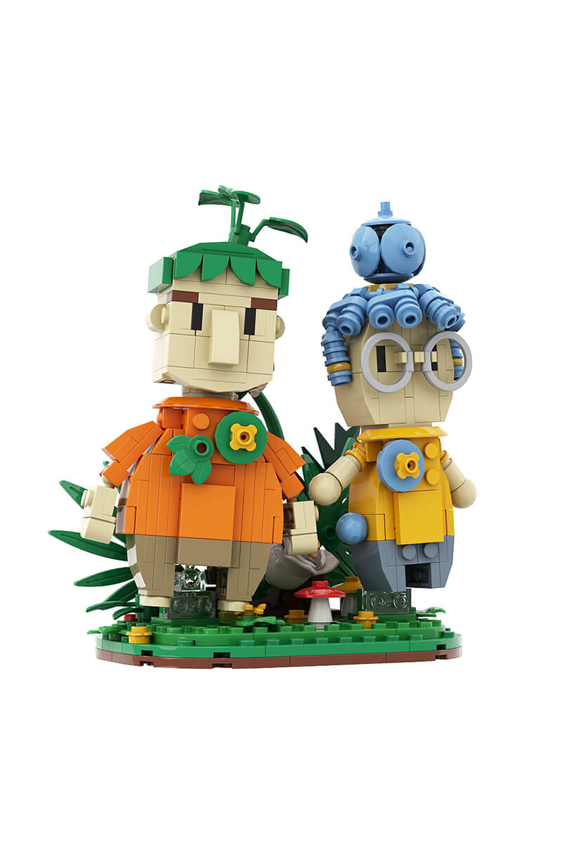 It Takes Two Cody& May Puppet with Garden MOC Building Block Bricks |MocPixel It Takes Two Cody& May Puppet with Garden MOC Building Block Bricks |MocPixel - MAMA+PAPA+Garden Lego Block Sets Alternative