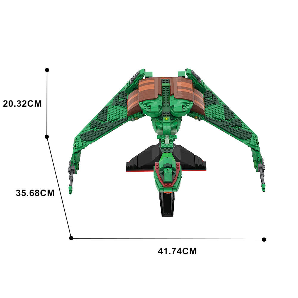 Klingon Bird of Prey MOC Building Block Bricks |MocPixel Klingon Bird of Prey MOC Building Block Bricks |MocPixel - Big Size(1080PCS) Lego Block Sets Alternative