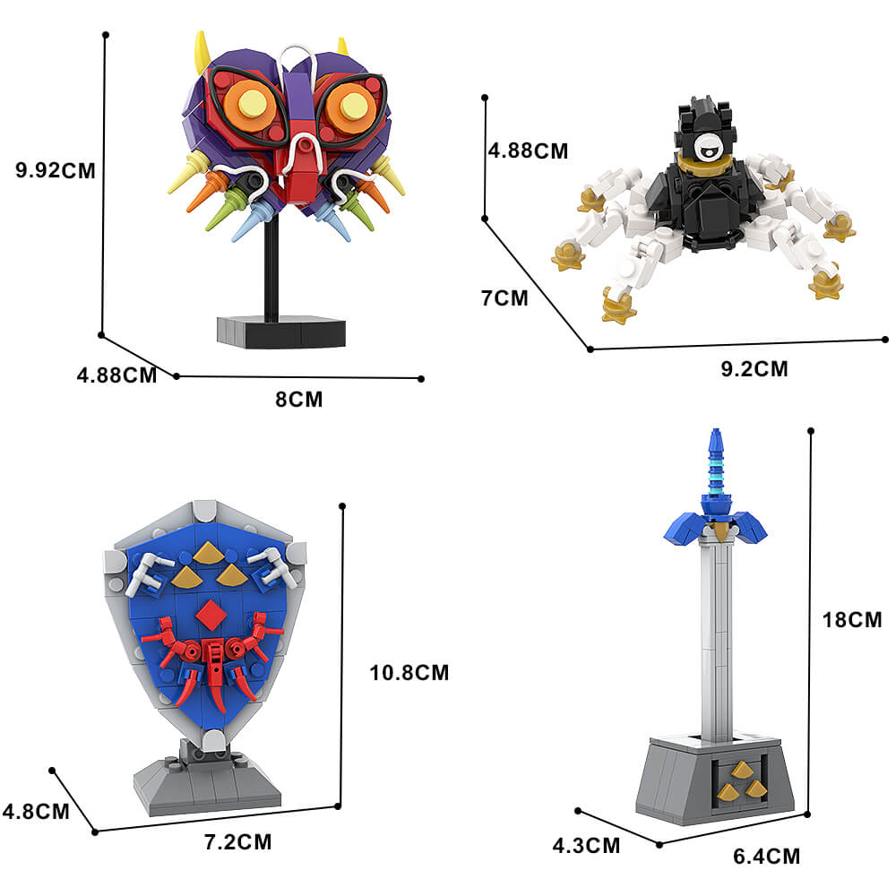Link Figure &Mini Collection - Master Sword/ Shield/ Guardians/ Majora's Mask - ZeIda MOC Building Block Bricks |MocPixel Link Figure &Mini Collection - Master Sword/ Shield/ Guardians/ Majora's Mask - ZeIda MOC Building Block Bricks |MocPixel - EQUIP Collection-4 Kits Lego Block Sets Alternative