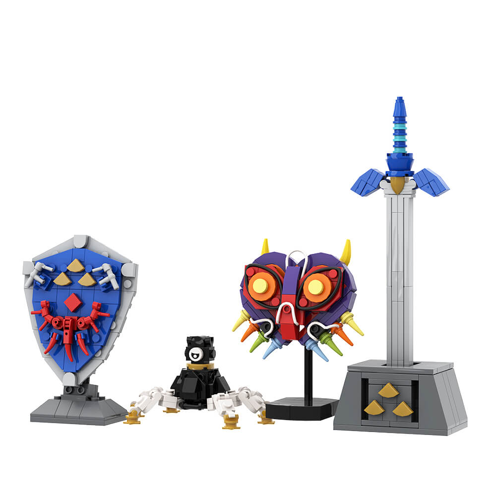 Link Figure &Mini Collection - Master Sword/ Shield/ Guardians/ Majora's Mask - ZeIda MOC Building Block Bricks |MocPixel Link Figure &Mini Collection - Master Sword/ Shield/ Guardians/ Majora's Mask - ZeIda MOC Building Block Bricks |MocPixel - Both Link Figures+EQUIP Collection Lego Block Sets Alternative