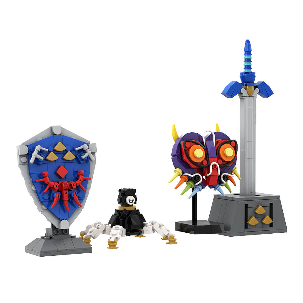 Link Figure &Mini Collection - Master Sword/ Shield/ Guardians/ Majora's Mask - ZeIda MOC Building Block Bricks |MocPixel Link Figure &Mini Collection - Master Sword/ Shield/ Guardians/ Majora's Mask - ZeIda MOC Building Block Bricks |MocPixel - Both Link Figures+EQUIP Collection Lego Block Sets Alternative