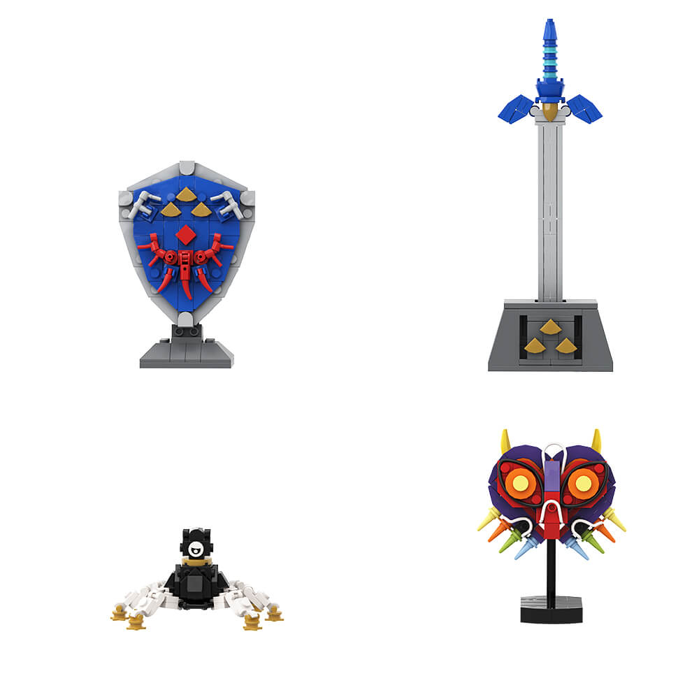 Link Figure &Mini Collection - Master Sword/ Shield/ Guardians/ Majora's Mask - ZeIda MOC Building Block Bricks |MocPixel Link Figure &Mini Collection - Master Sword/ Shield/ Guardians/ Majora's Mask - ZeIda MOC Building Block Bricks |MocPixel - Both Link Figures+EQUIP Collection Lego Block Sets Alternative