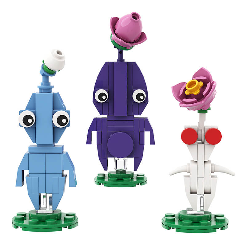 Captain Olimar - Pikmin MOC Building Block Bricks |MocPixel Captain Olimar - Pikmin MOC Building Block Bricks |MocPixel - Olimar+ 8*Pikmin + Bulbmin& Dog Lego Block Sets Alternative