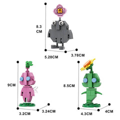 Captain Olimar - Pikmin MOC Building Block Bricks |MocPixel Captain Olimar - Pikmin MOC Building Block Bricks |MocPixel - 3*Pikmin(Grey+Pink+Green) Lego Block Sets Alternative