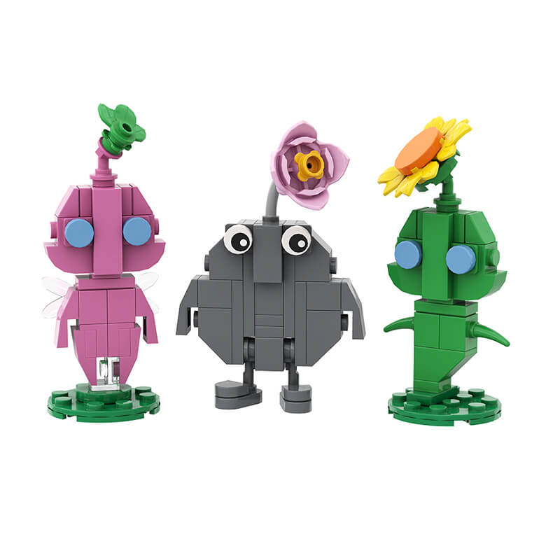 Captain Olimar - Pikmin MOC Building Block Bricks |MocPixel Captain Olimar - Pikmin MOC Building Block Bricks |MocPixel - Olimar+ 8*Pikmin + Bulbmin& Dog Lego Block Sets Alternative