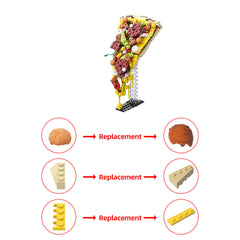 221PCS Pizza Slice MOC Building Block Bricks |MocPixel 221PCS Pizza Slice MOC Building Block Bricks |MocPixel - Default Title Lego Block Sets Alternative