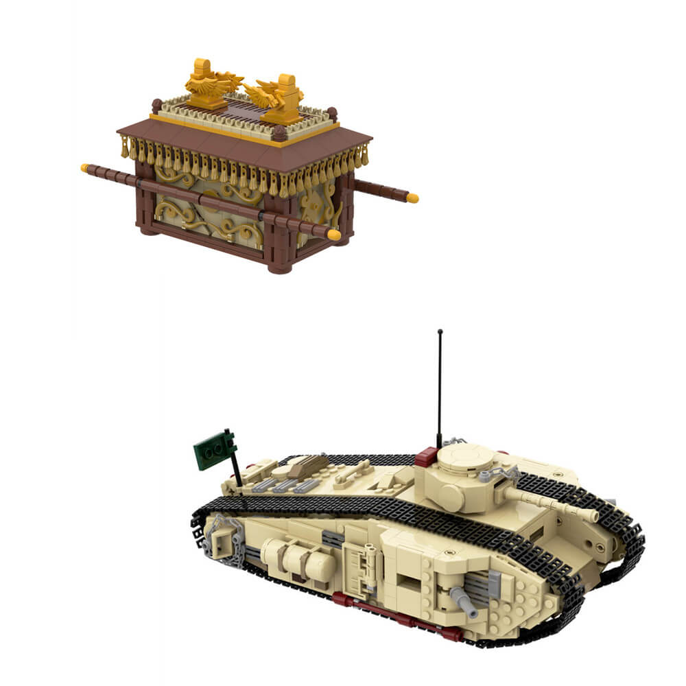Raider of LostArk Covenant Box & Mark VII Tank - Raider MOC Building Block Bricks |MocPixel Raider of LostArk Covenant Box & Mark VII Tank - Raider MOC Building Block Bricks |MocPixel - Covenant Box+ Tank Lego Block Sets Alternative