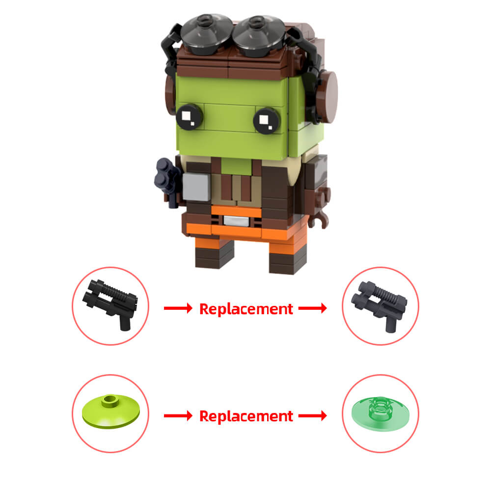 148PCS General Hera Syndulla Space War Brickheadz MOC Building Block Bricks |MocPixel 148PCS General Hera Syndulla Space War Brickheadz MOC Building Block Bricks |MocPixel - Default Title Lego Block Sets Alternative