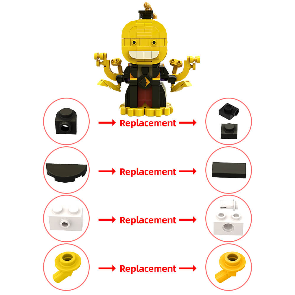 287PCS Koro-Sensei - Assassination Classroom Brickheadz MOC