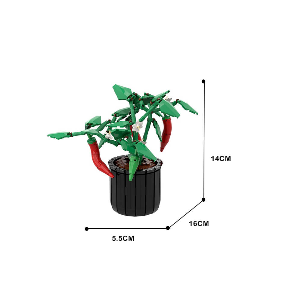 512PCS Chili Plant MOC Building Block Bricks |MocPixel 512PCS Chili Plant MOC Building Block Bricks |MocPixel - Default Title Lego Block Sets Alternative