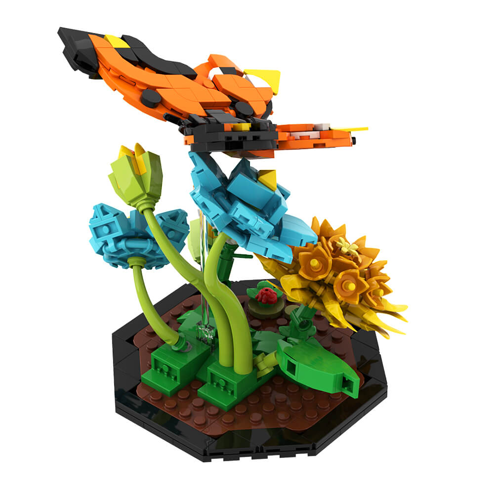 Bee / Butterfly / Dragonfly Garden Insect MOC Building Block Bricks |MocPixel Bee / Butterfly / Dragonfly Garden Insect MOC Building Block Bricks |MocPixel - Bee+Butterfly+Dragonfly Lego Block Sets Alternative