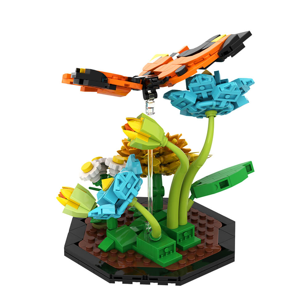 Bee / Butterfly / Dragonfly Garden Insect MOC Building Block Bricks |MocPixel Bee / Butterfly / Dragonfly Garden Insect MOC Building Block Bricks |MocPixel - Bee+Butterfly+Dragonfly Lego Block Sets Alternative