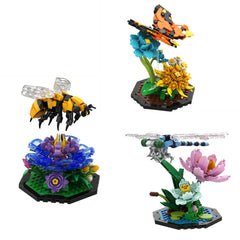 Bee / Butterfly / Dragonfly Garden Insect MOC Building Block Bricks |MocPixel Bee / Butterfly / Dragonfly Garden Insect MOC Building Block Bricks |MocPixel - Bee+Butterfly+Dragonfly Lego Block Sets Alternative