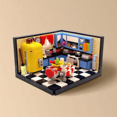 486PCS Mid-Century Kitchen Diorama MOC Building Block Bricks |MocPixel 486PCS Mid-Century Kitchen Diorama MOC Building Block Bricks |MocPixel - Default Title Lego Block Sets Alternative