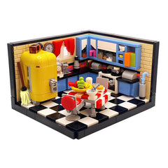 486PCS Mid-Century Kitchen Diorama MOC Building Block Bricks |MocPixel 486PCS Mid-Century Kitchen Diorama MOC Building Block Bricks |MocPixel - Default Title Lego Block Sets Alternative