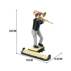 231PCS Trombone Player - Jazz Quartet Addition MOC Building Block Bricks |MocPixel 231PCS Trombone Player - Jazz Quartet Addition MOC Building Block Bricks |MocPixel - Default Title Lego Block Sets Alternative