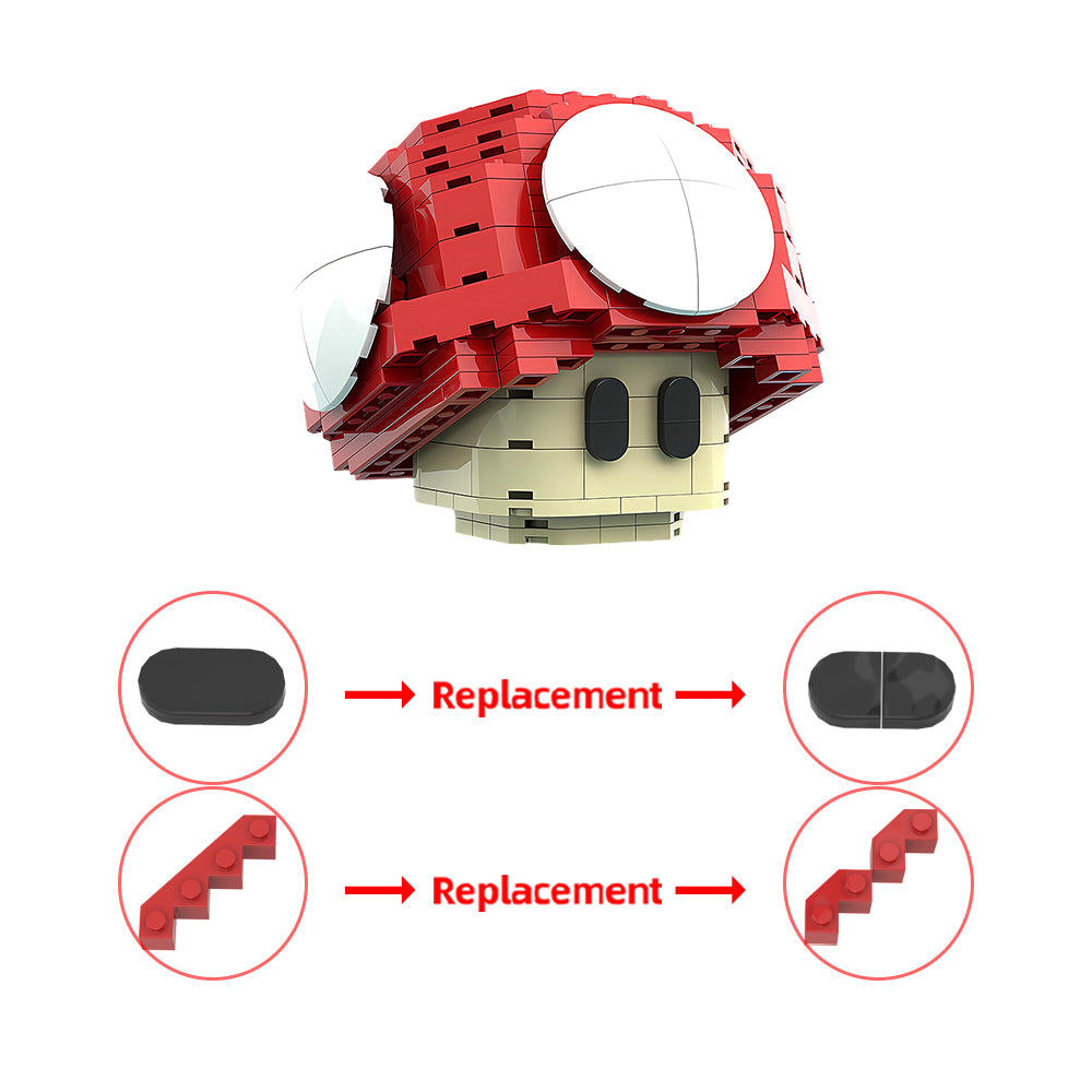 280PCS Super Mariio Power Up Mushroom MOC Building Block Bricks |MocPixel 280PCS Super Mariio Power Up Mushroom MOC Building Block Bricks |MocPixel - Default Title Lego Block Sets Alternative