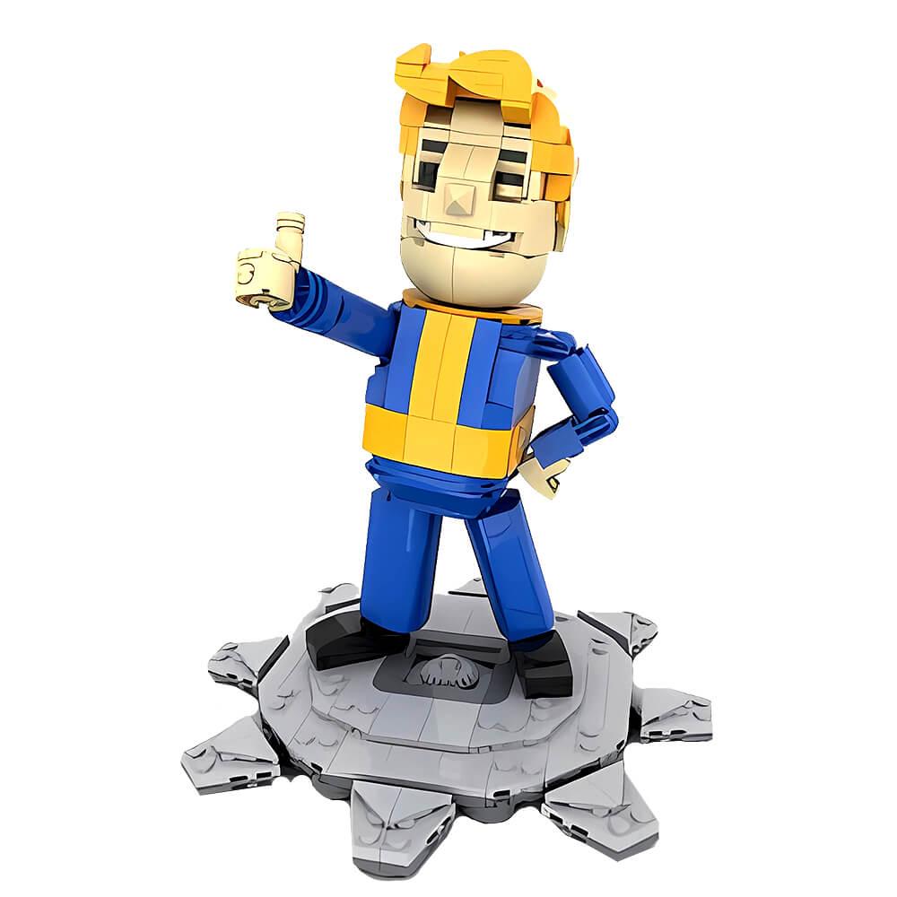 623PCS Fellout: Vault Boy Posable Desktop Figurine With Stand! MOC Building Block Bricks |MocPixel 623PCS Fellout: Vault Boy Posable Desktop Figurine With Stand! MOC Building Block Bricks |MocPixel - Default Title Lego Block Sets Alternative