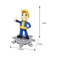 623PCS Fellout: Vault Boy Posable Desktop Figurine With Stand! MOC Building Block Bricks |MocPixel 623PCS Fellout: Vault Boy Posable Desktop Figurine With Stand! MOC Building Block Bricks |MocPixel - Default Title Lego Block Sets Alternative