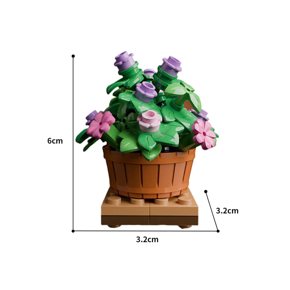 55PCS Flowerpot MOC Building Block Bricks |MocPixel Lego alternatives MOC-181229
