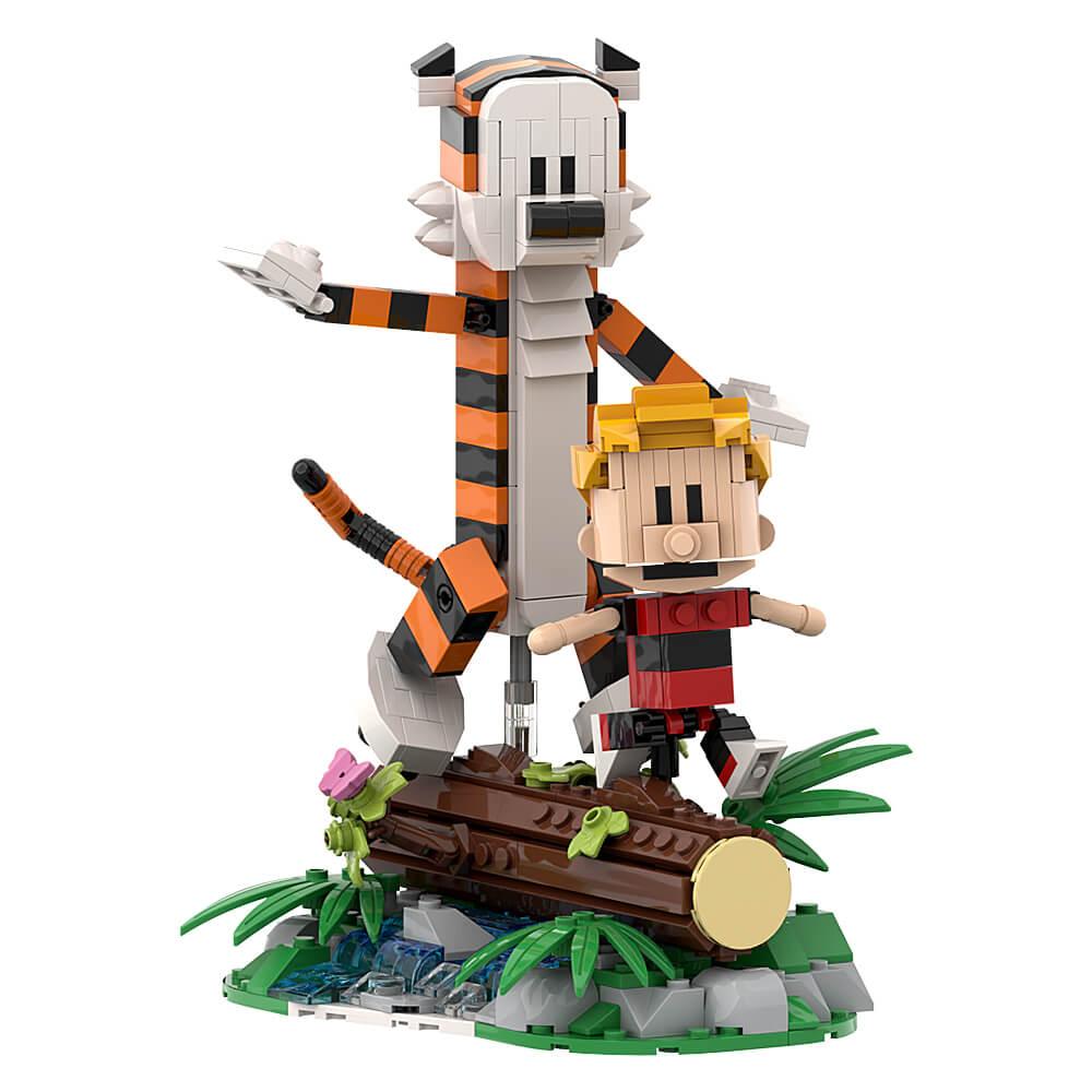 専用ページ  and Hobbes 495PCS Calvin And Hobbes On Single Wooden Bridge MOC Building