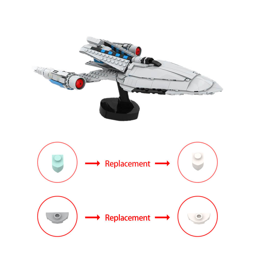 491PCS USS Protostar MOC Building Block Bricks |MocPixel Lego alternative store MOC-179708