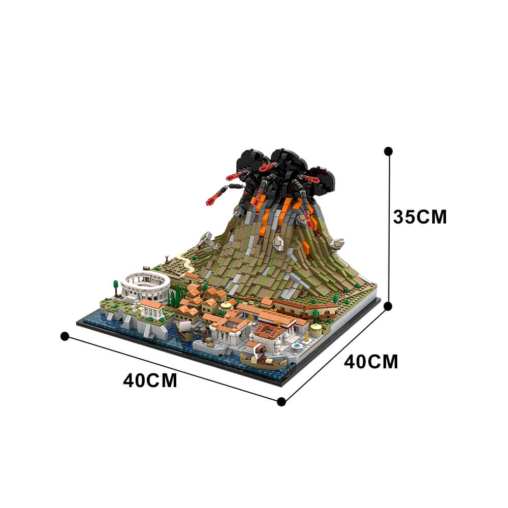 2539PCS Vesuvius & Pompeii MOC Building Block Bricks |MocPixel Lego alternatives MOC-159887
