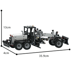 1075PCS Mechanical Grader MOC Building Block Bricks |MocPixel