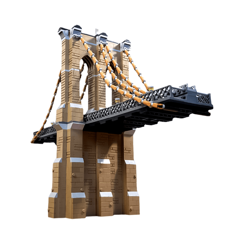 2047PCS The Brooklyn Bridge MOC Building Block Bricks |MocPixel Lego alternatives MOC-183030