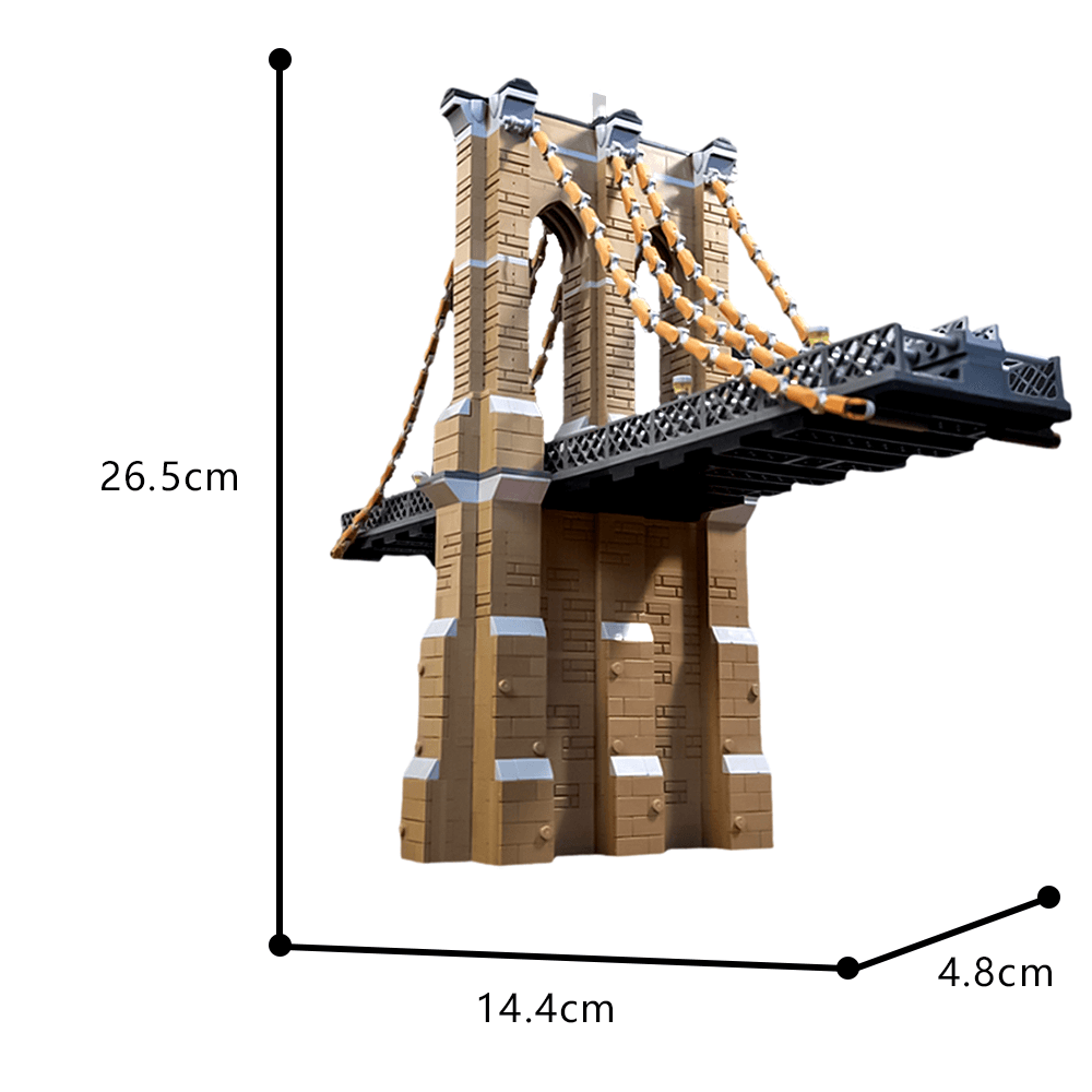 2047PCS The Brooklyn Bridge MOC Building Block Bricks |MocPixel Lego alternatives MOC-183030