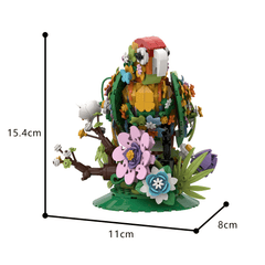 396PCS Macaw With Flower MOC Building Block Bricks |MocPixel