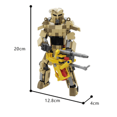 498PCS Fellout: Desert Camo T-45 Power Armor MOC Building Block Bricks |MocPixel Lego alternatives MOC-183742
