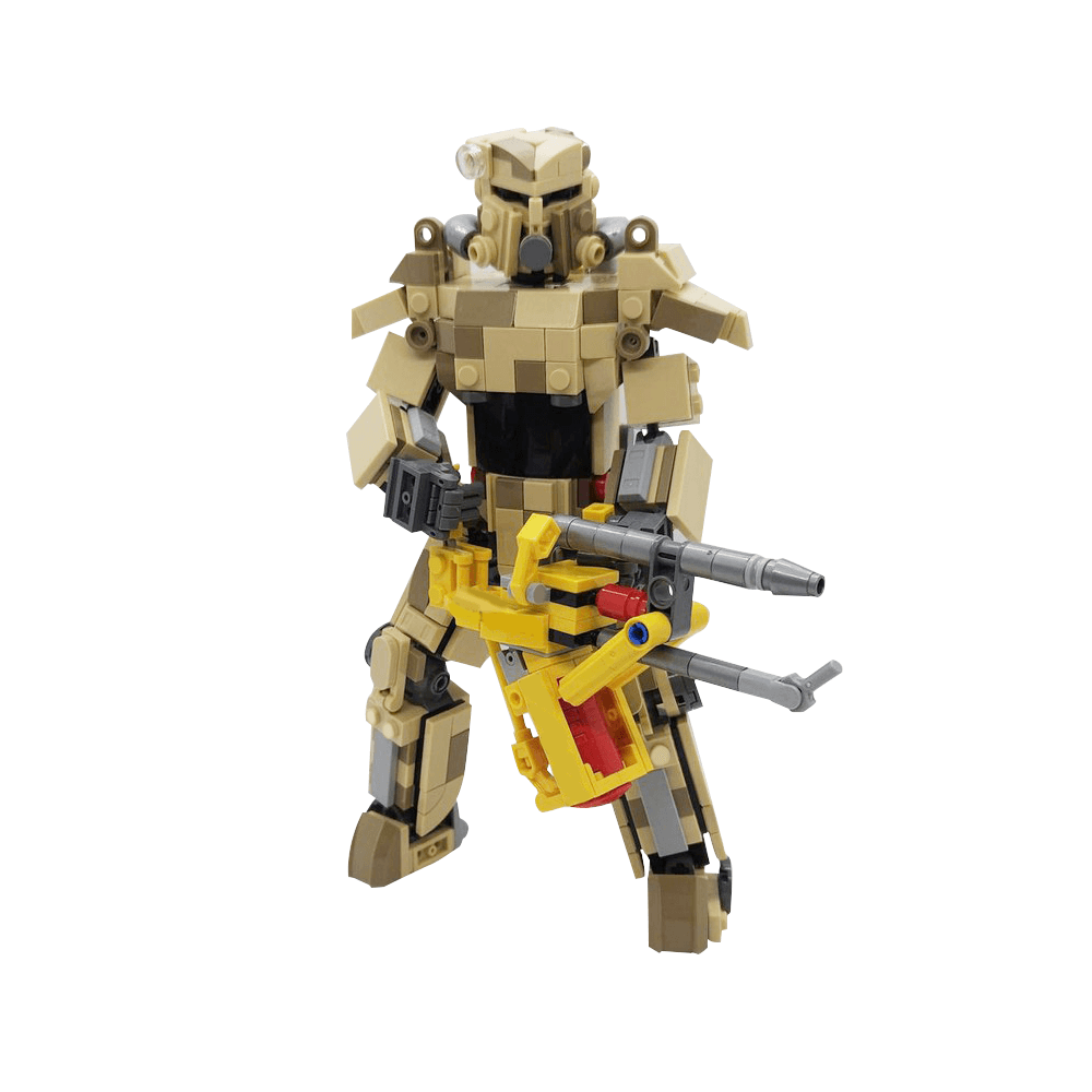 498PCS Fellout: Desert Camo T-45 Power Armor MOC Building Block Bricks |MocPixel Lego alternatives MOC-183742
