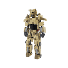 498PCS Fellout: Desert Camo T-45 Power Armor MOC Building Block Bricks |MocPixel