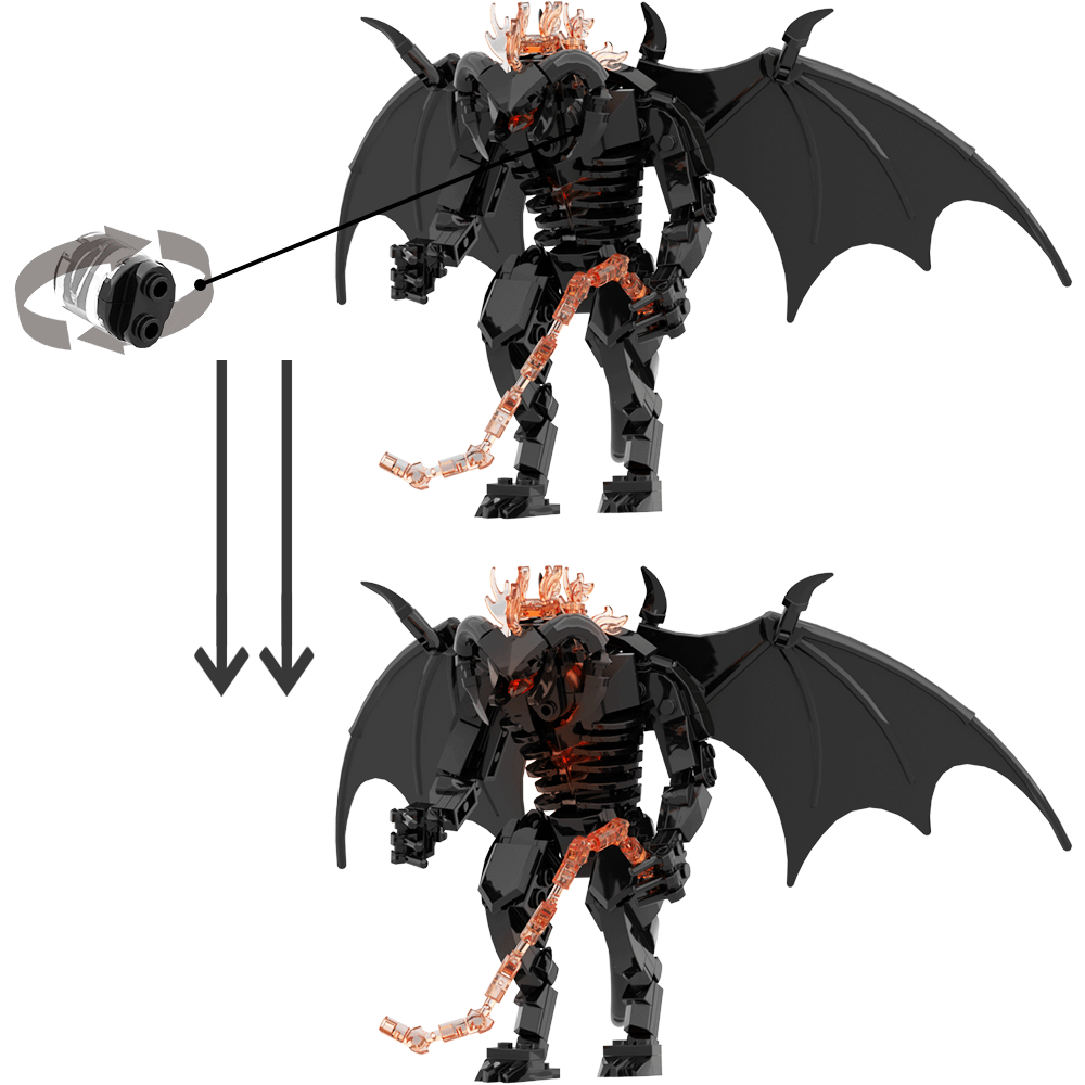 215PCS Balrog Of Moria - Lord Of Ring MOC Building Block Bricks |MocPixel Lego alternatives