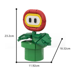 255PCS Fire Flower in Pot - Marrio MOC Building Block Bricks |MocPixel