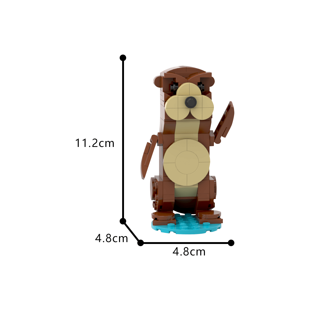 105PCS Adorable Otter MOC Building Block Bricks |MocPixel replace to lego MOC-188279
