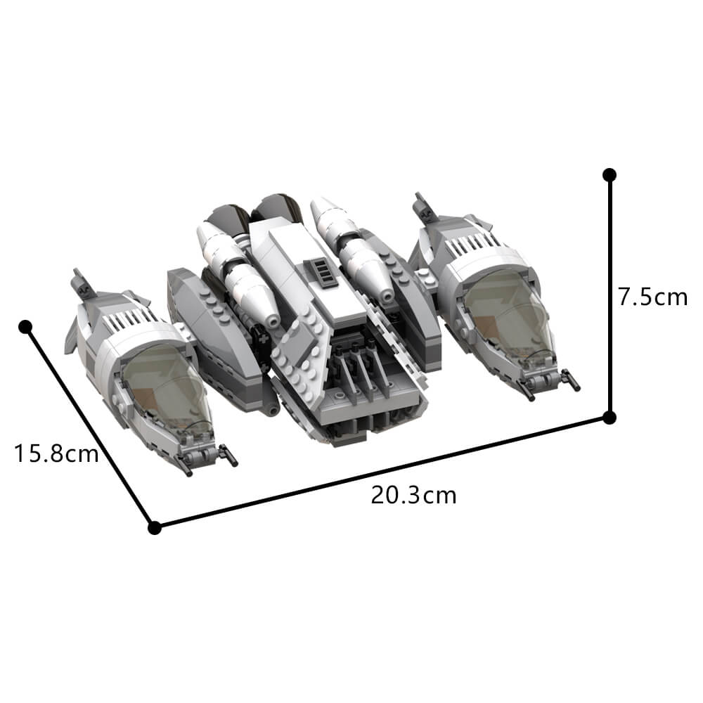 445PCS B-Wing-Striker - Ugly Class MOC Building Block Bricks |MocPixel replace to lego MOC-188625
