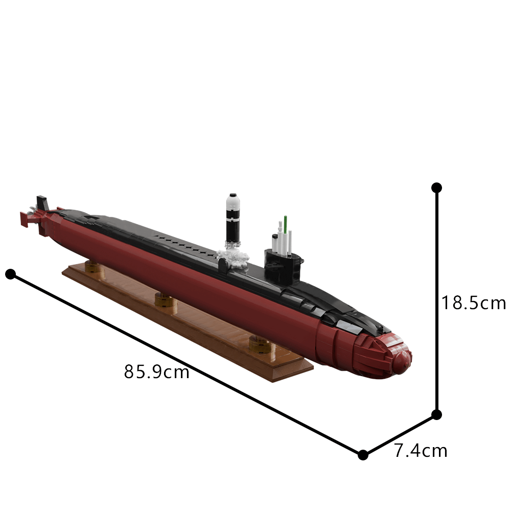 1704PCS Ohio-Class Submarine MOC Building Block Bricks |MocPixel Lego alternatives MOC-187058
