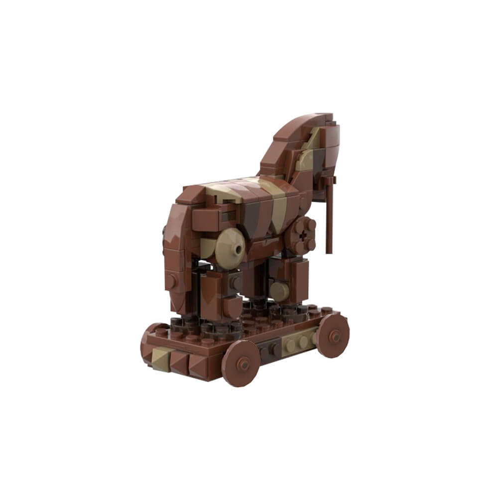 226PCS Trojan Horse MOC Building Block Bricks |MocPixel replace to lego MOC-151621
