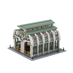 1558PCS Market Hall MOC Building Block Bricks |MocPixel